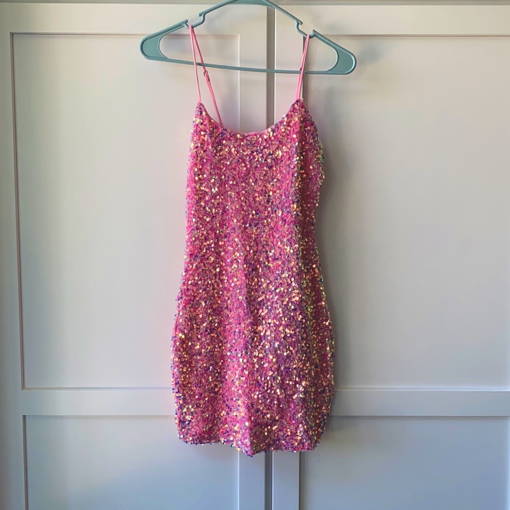 Lucy In The Sky Pink sparkly dress